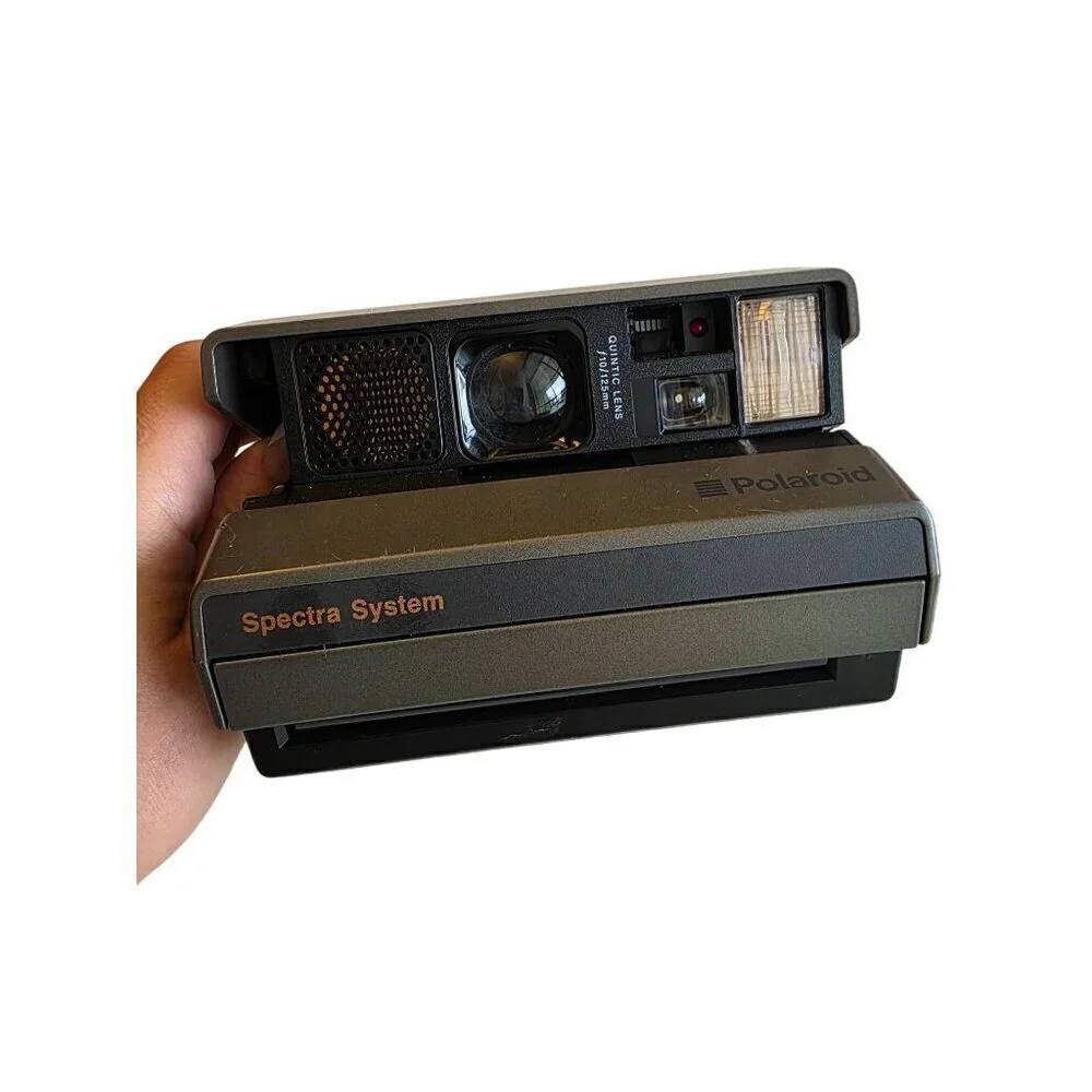 Polaroid Spectra System‎ Vintage Instant Film Camera Quintic Lens Grey Flash F3